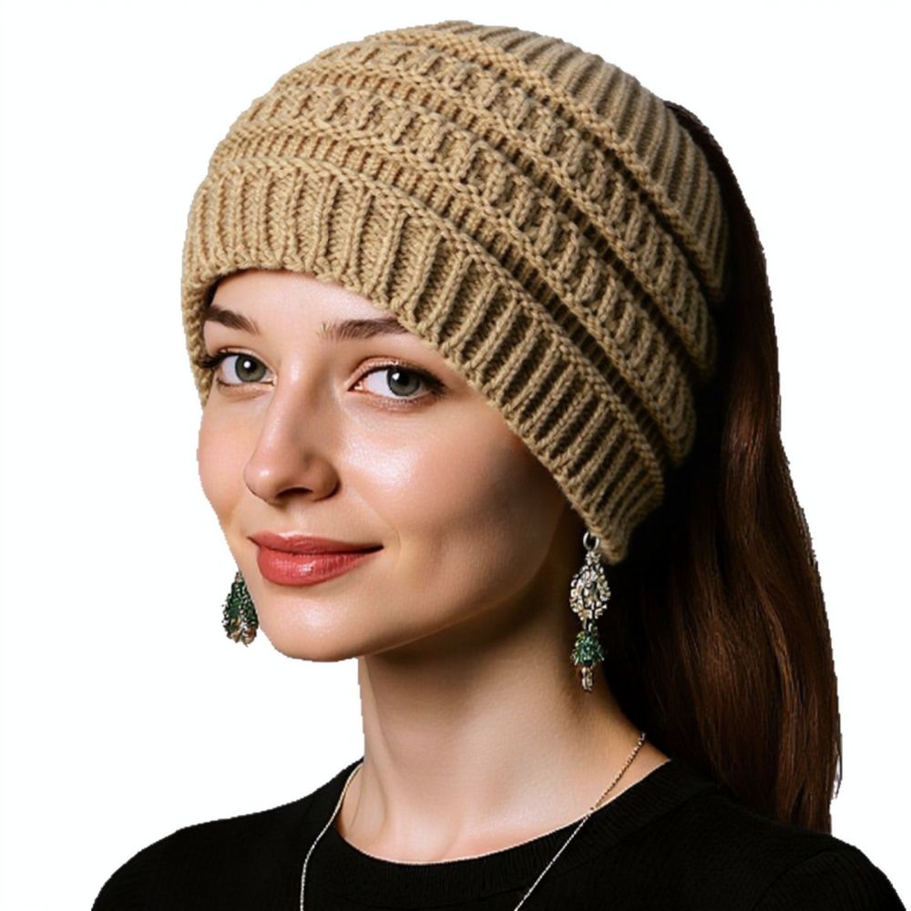 Fleece Ear Warmer Band - 幅広のニット製ヘアバンド。冬用の女性向けで、暖かく伸縮性があり、耳を保護し、柔らかく快適な装い。アウトドアスポーツや普段使いに最適。