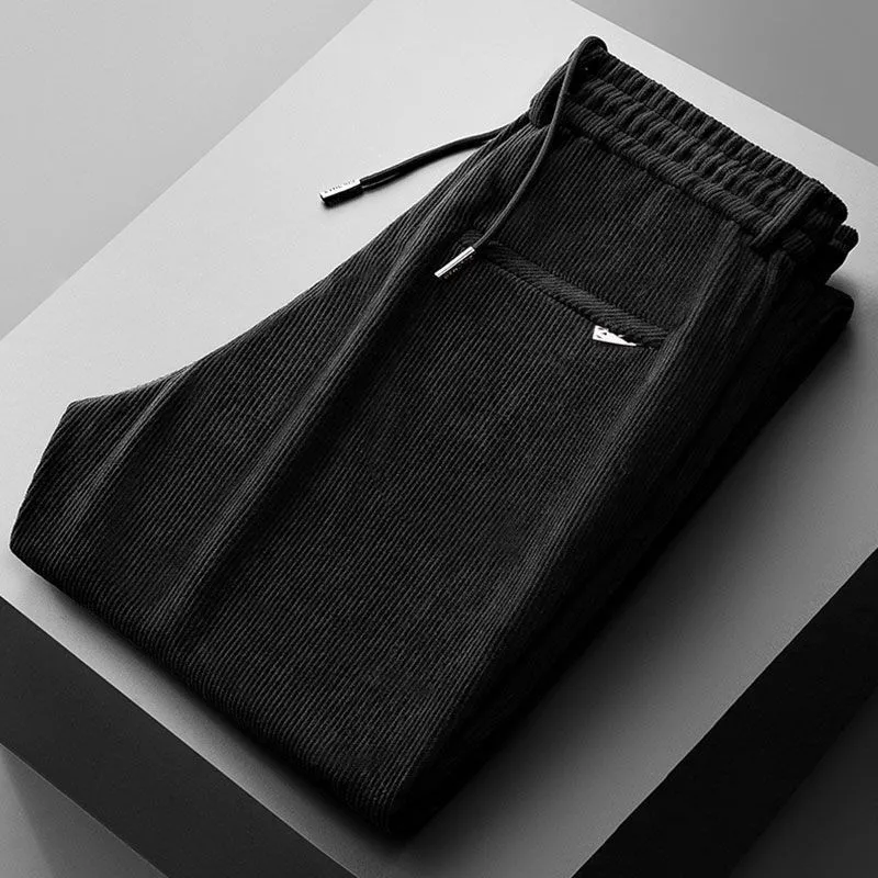 Corduroy Pant Warm - メンズ コーデュロイ素材 イージーウエスト カジュアルパンツ ゆったりとしたシルエット ハイウエスト