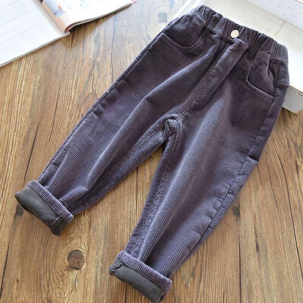 子供用、裏起毛のコーデュロイパンツ。冬に暖かく過ごせる、男の - Corduroy Pant Warm のレビューと価格