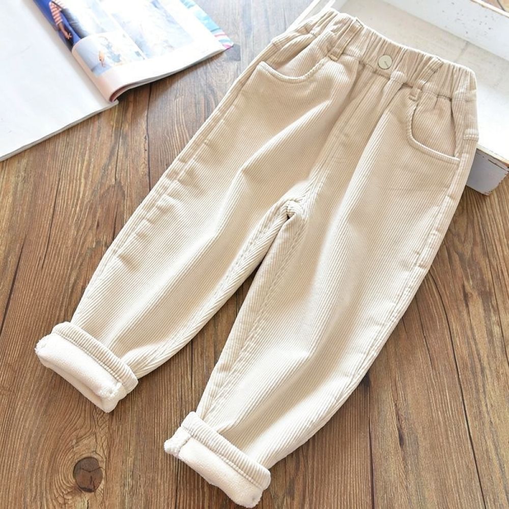 子供用、裏起毛のコーデュロイパンツ。冬に暖かく過ごせる、男の - Corduroy Pant Warm のレビューと価格