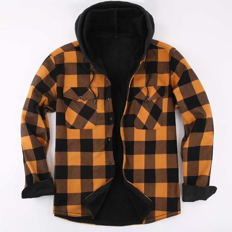 2023 新しい秋と冬のメンズフランネル暖かい長袖シャツカジ - Flannel Shirt Lined のレビューと価格
