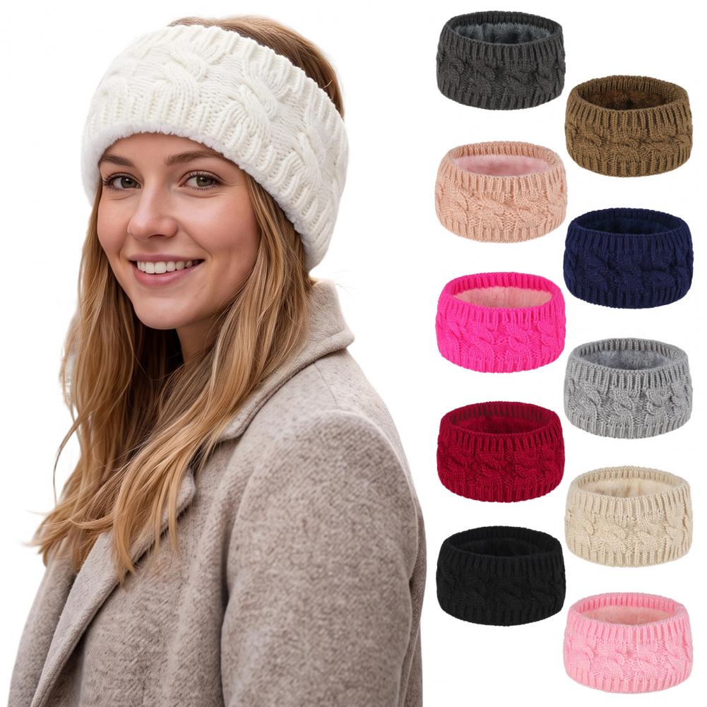 女性用冬用イヤーウォーマー、女性用快適イヤーカバー、女性用冬 - Fleece Ear Warmer Band のレビューと価格