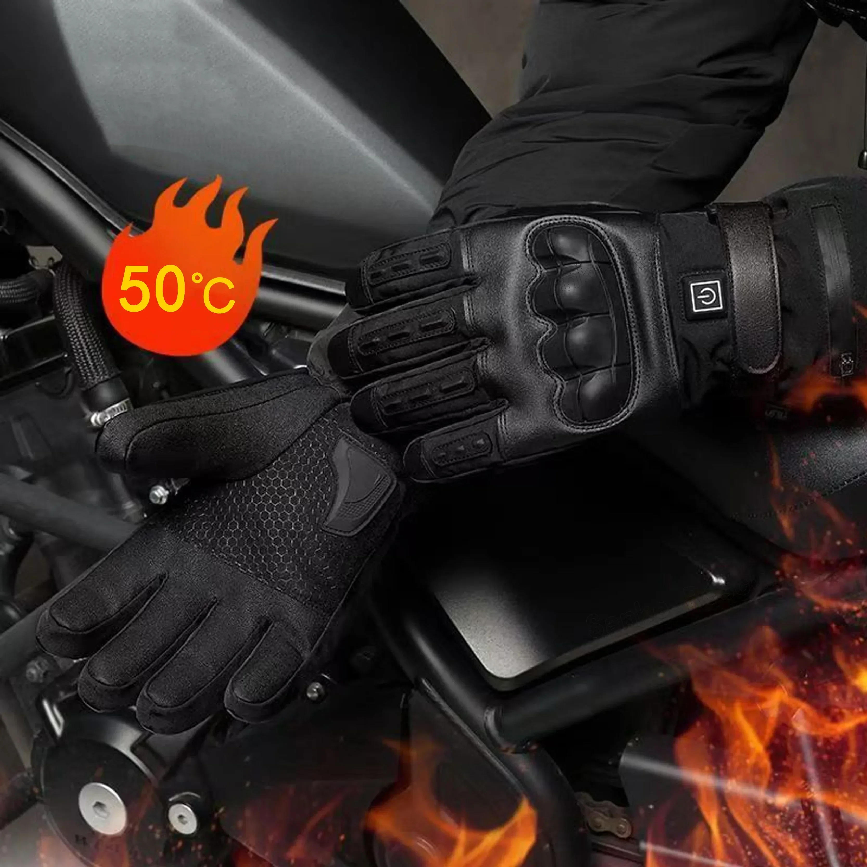 加熱手袋ハンドウォーマー電気サーマルグローブ防水スノーボード - Hand Warmer Electric のレビューと価格